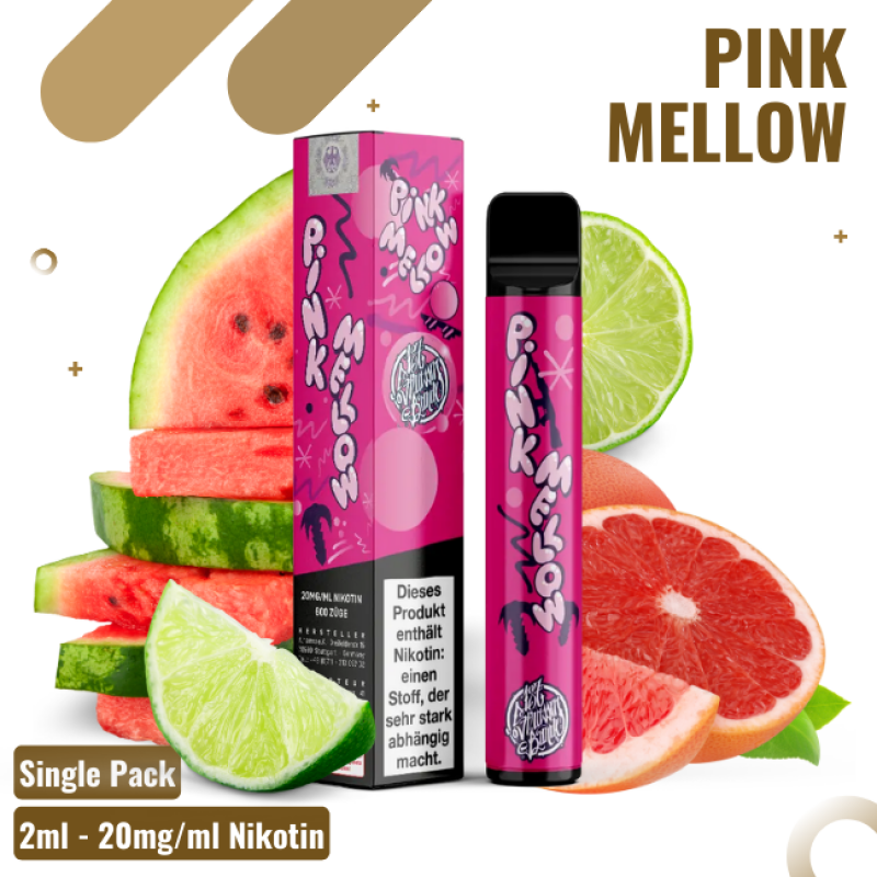 187 Vape - Pink Mellow - Einweg E-Shisha - 600 Zü...