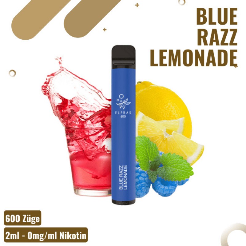Elf Bar 600 - Blue Razz Lemonade - Nikotinfreie Ei...