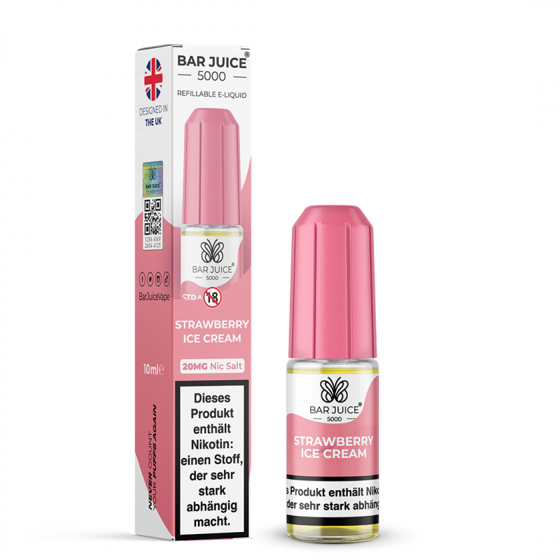 Bar Juice 5000 Nicsalt 10ml - Strawberry Ice Cream...