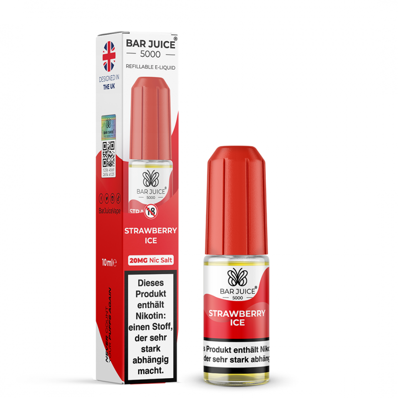 Bar Juice 5000 Nicsalt 10ml - Strawberry Ice - 20m...