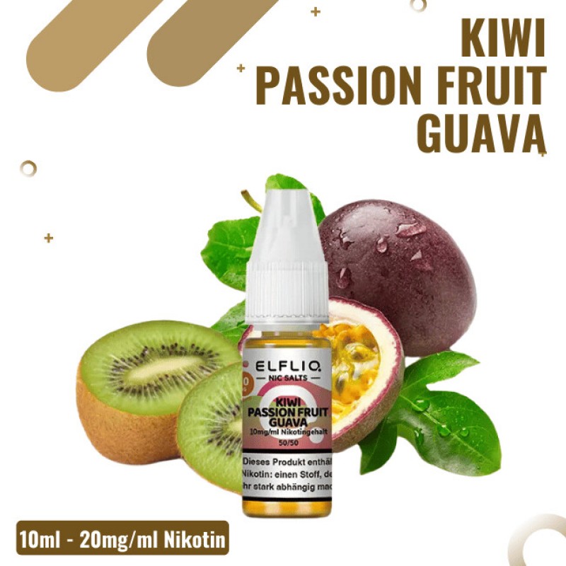 Elf Bar Elfliq 10ml - Kiwi Passion Fruit Guava - 2...