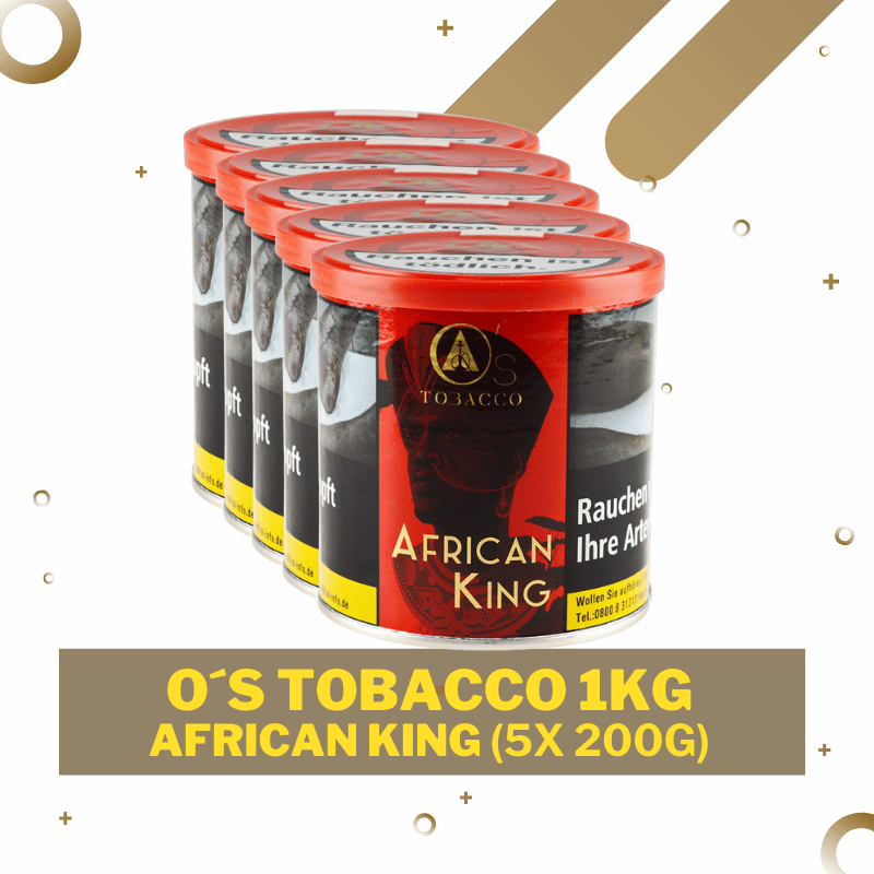 O's Tobacco 1kg - African King - 5x 200g