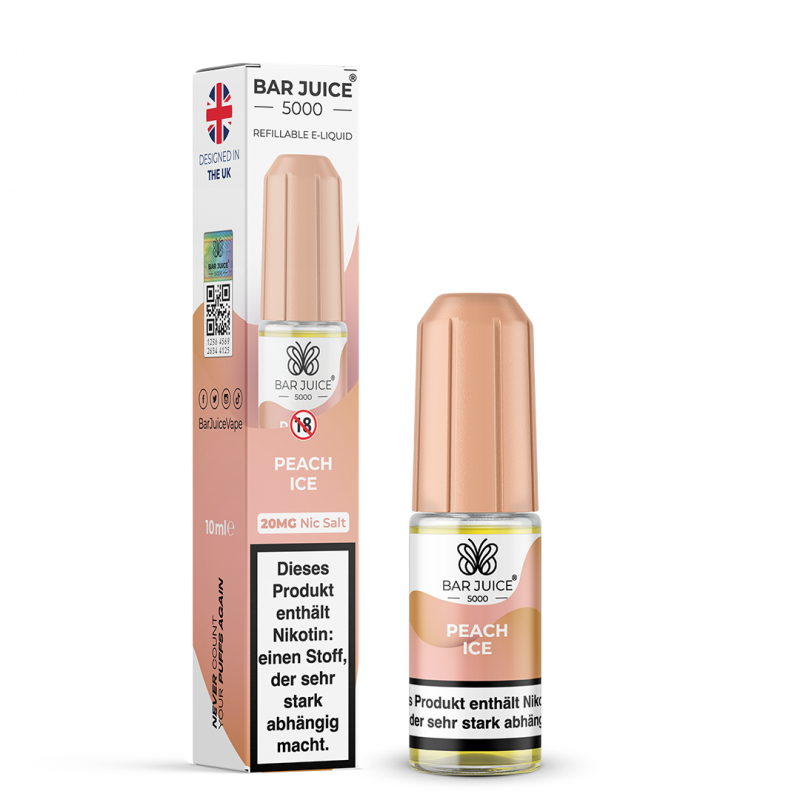 Bar Juice 5000 Nicsalt 10ml - Peach Ice - 20mg Nik...