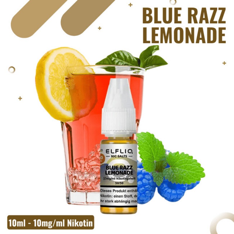 Elf Bar Elfliq 10ml - Blue Razz Lemonade - 10mg Ni...