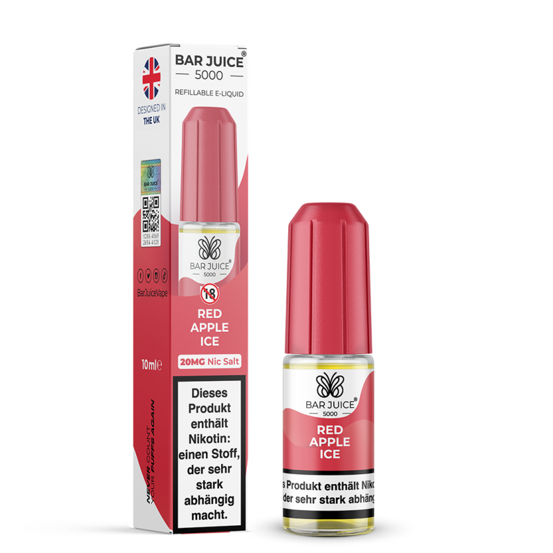 Bar Juice 5000 Nicsalt 10ml - Red Apple Ice - 20mg...