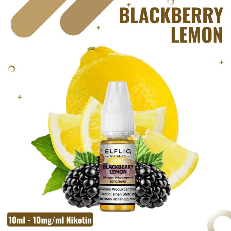 Elf Bar Elfliq 10ml - Blackberry Lemon - 10mg Niko...