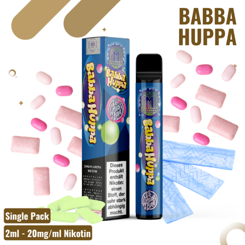 187 Vape - Babba Huppa - Einweg E-Shisha - 600 Zü...