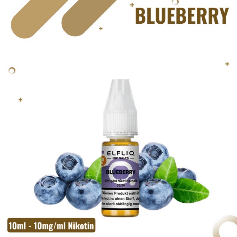 Elf Bar Elfliq 10ml - Blueberry - 10mg Nikotin - N...