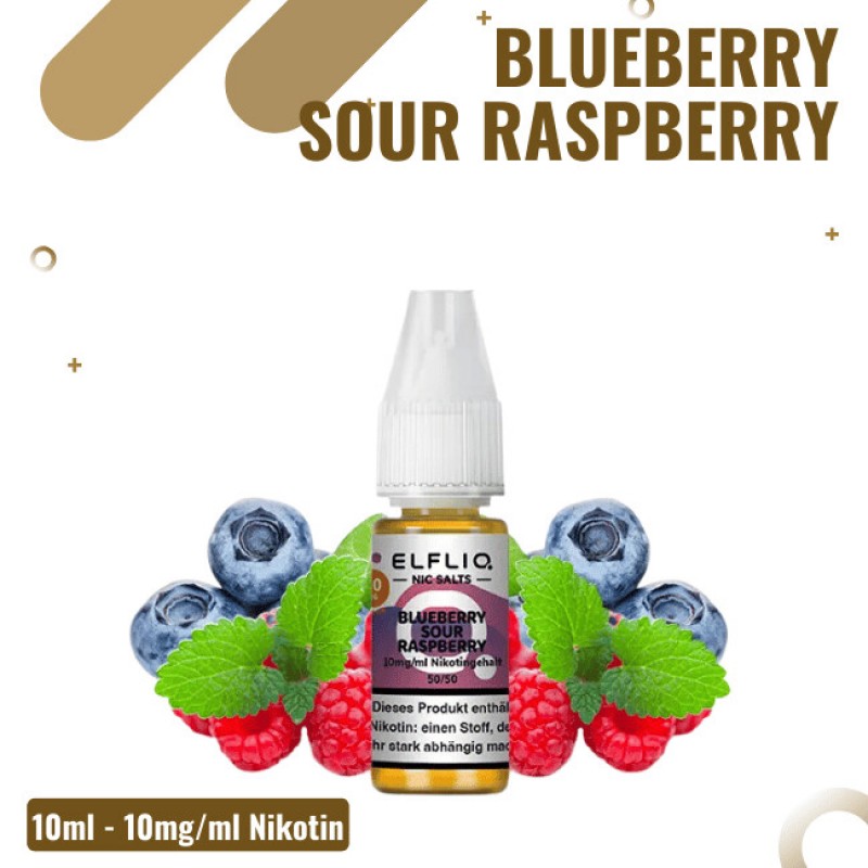 Elf Bar Elfliq 10ml - Blueberry Sour Raspberry - 1...