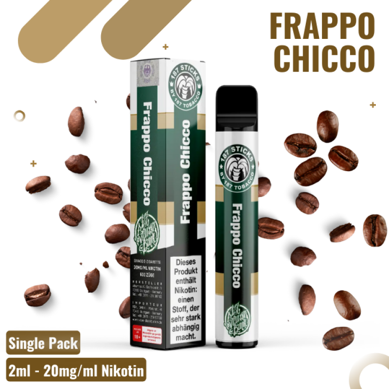187 Vape - Frappo Chicco - Einweg E-Shisha - 600 Z...