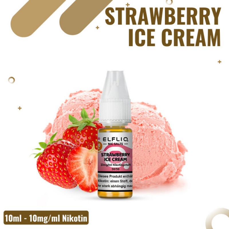 Elf Bar Elfliq 10ml - Strawberry Ice Cream - 10mg ...