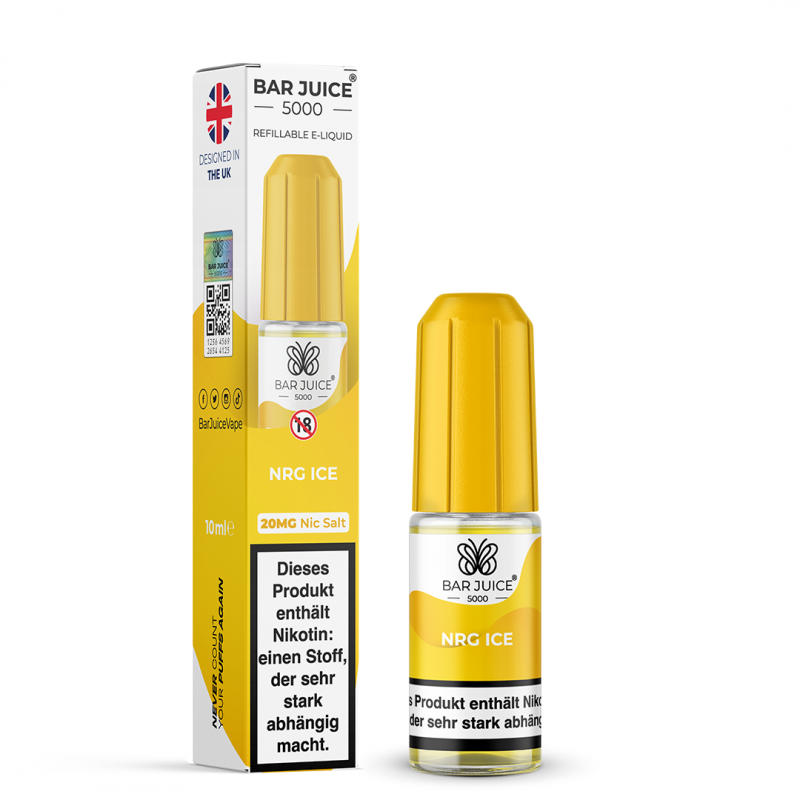 Bar Juice 5000 Nicsalt 10ml - NRG Ice - 20mg Nikot...