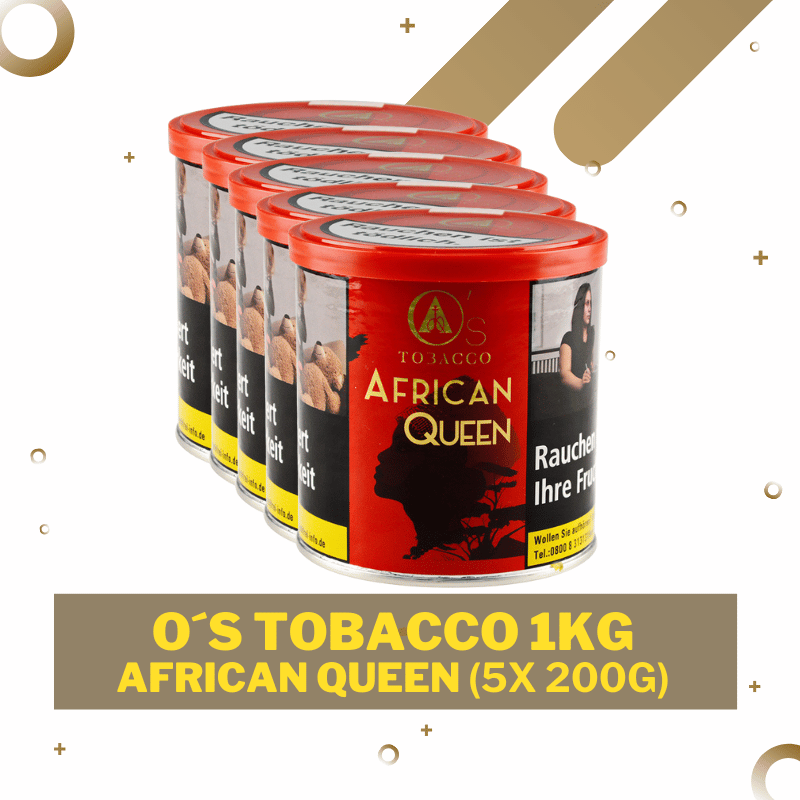 O's Tobacco 1kg - African Queen - 5x 200g