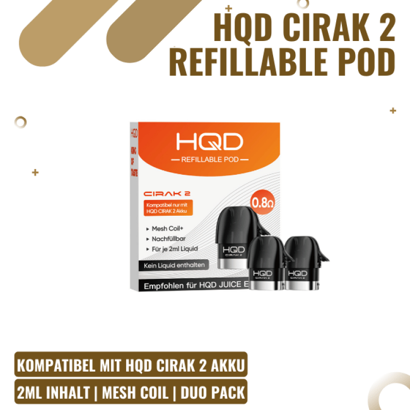 HQD Cirak - Refillable Pod - Duopack