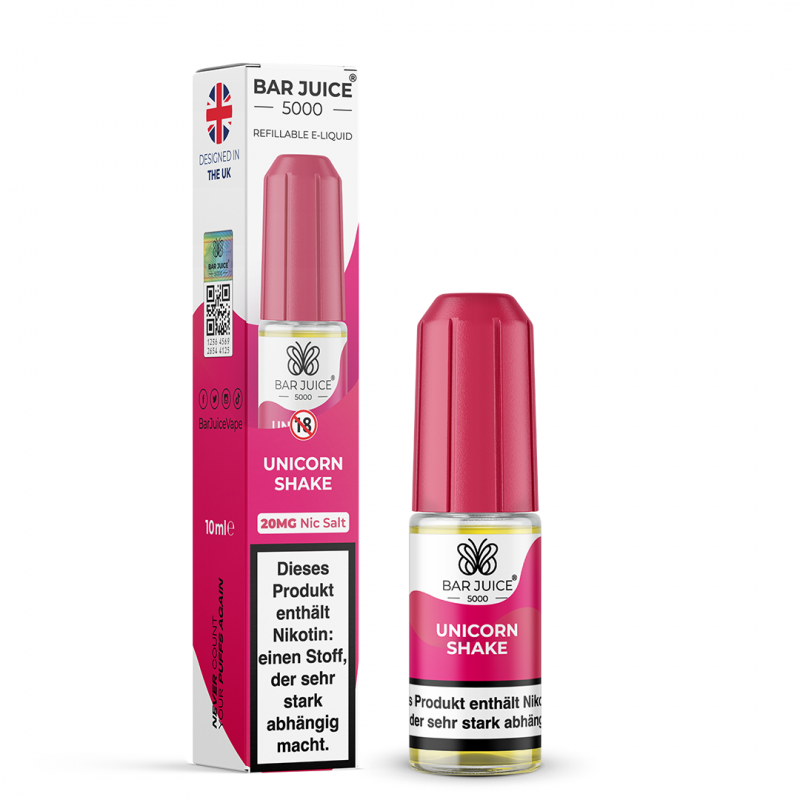 Bar Juice 5000 Nicsalt 10ml - Unicorn Shake - 20mg...