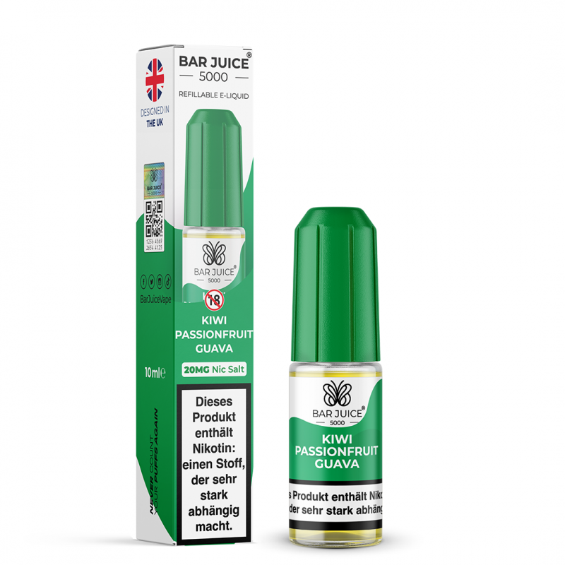 Bar Juice 5000 Nicsalt 10ml - Kiwi Passionfruit Gu...