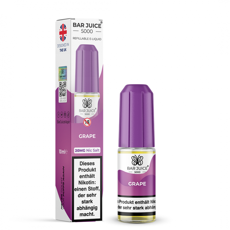 Bar Juice 5000 Nicsalt 10ml - Grape - 20mg Nikotin
