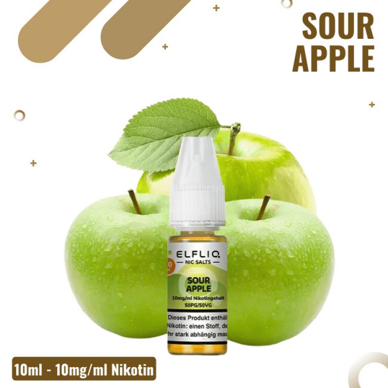 Elf Bar Elfliq 10ml - Sour Apple - 10mg Nikotin - ...