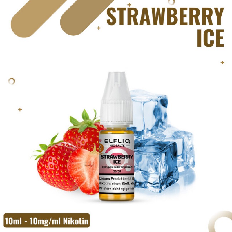 Elf Bar Elfliq 10ml - Strawberry Ice - 10mg Nikoti...