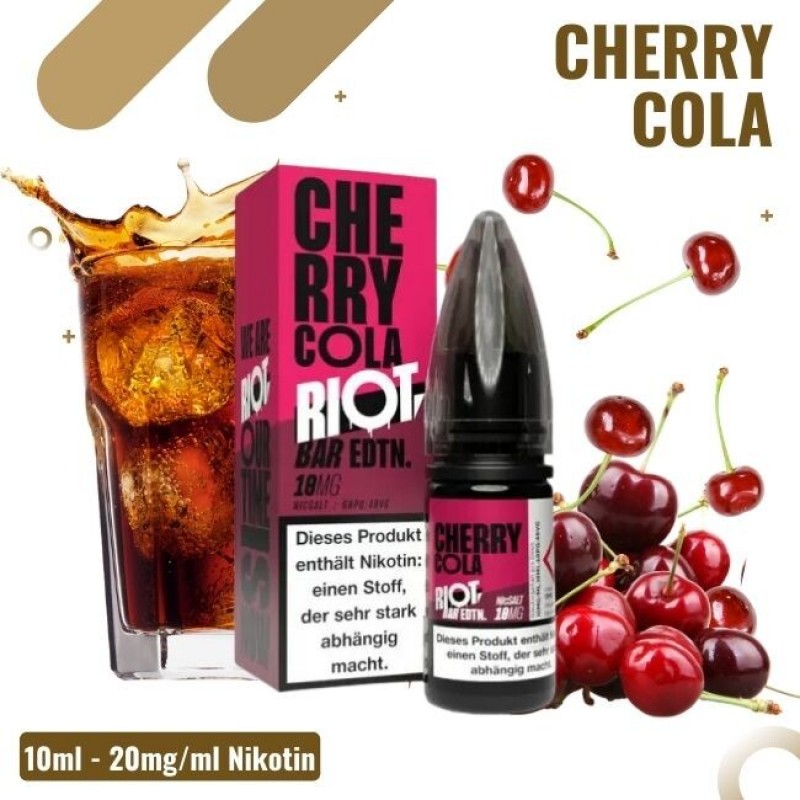 Riot Salt BAR EDTN 10ml - Cherry Cola - 20mg Nikot...