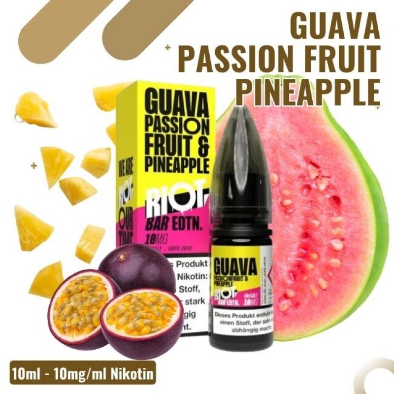 Riot Salt BAR EDTN 10ml - Guava Passionfruit Pinea...