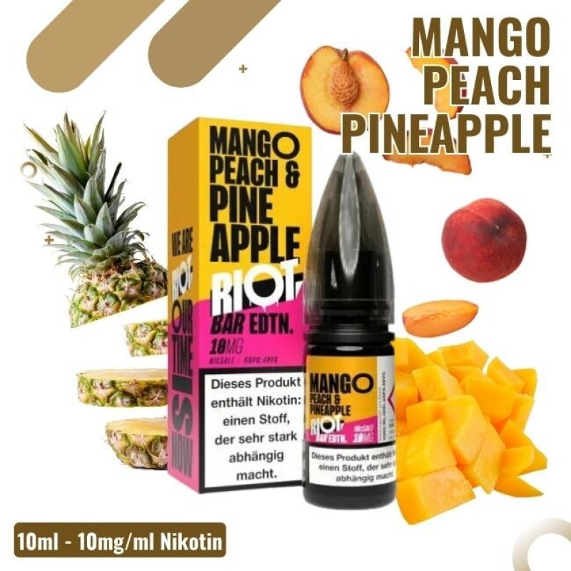 Riot Salt BAR EDTN 10ml - Mango Peach Pineapple - ...