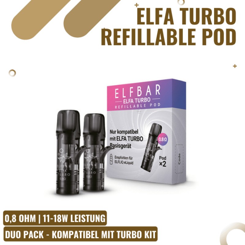 Elf Bar ELFA Turbo - Refillable Pod - 0.8 Ohm