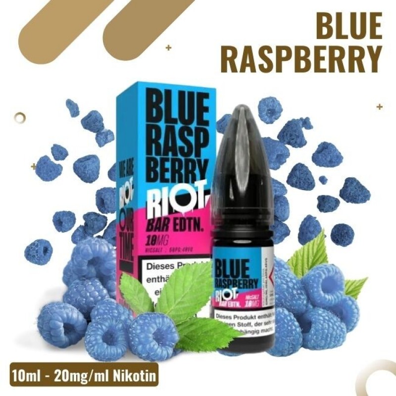 Riot Salt BAR EDTN 10ml - Blue Raspberry - 20mg Ni...