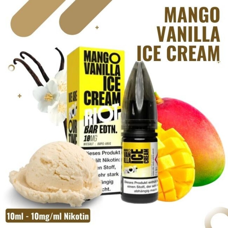 Riot Salt BAR EDTN 10ml - Mango Vanille Ice Cream ...
