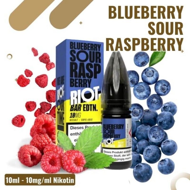 Riot Salt BAR EDTN 10ml - Blueberry Sour Raspberry...
