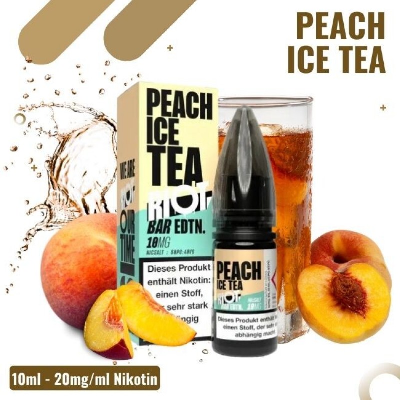 Riot Salt BAR EDTN 10ml - Peach Ice Tea - 20mg Nik...