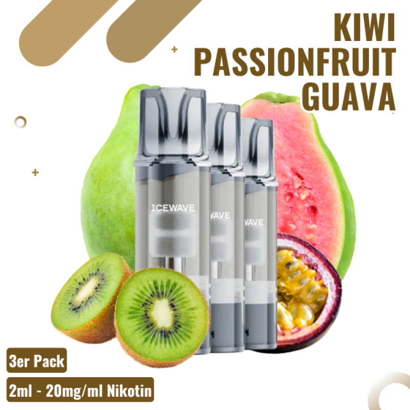 Icewave ELFA Pod - Kiwi Passionfruit Guava - 3er P...