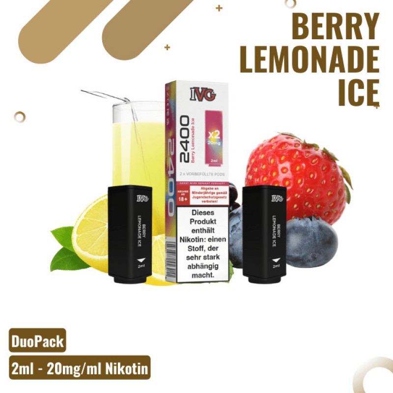 IVG 2400 Pod - Duo Pack - Berry Lemonade Ice