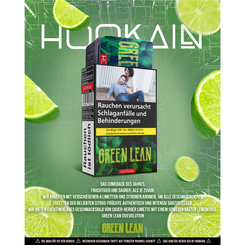 Hookain Tabak 25g - Green Lean