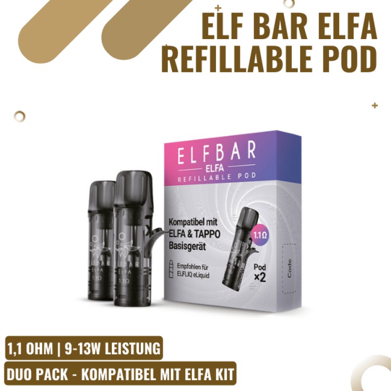 Elf Bar ELFA - Befüllbare Pods - 1.1 Ohm