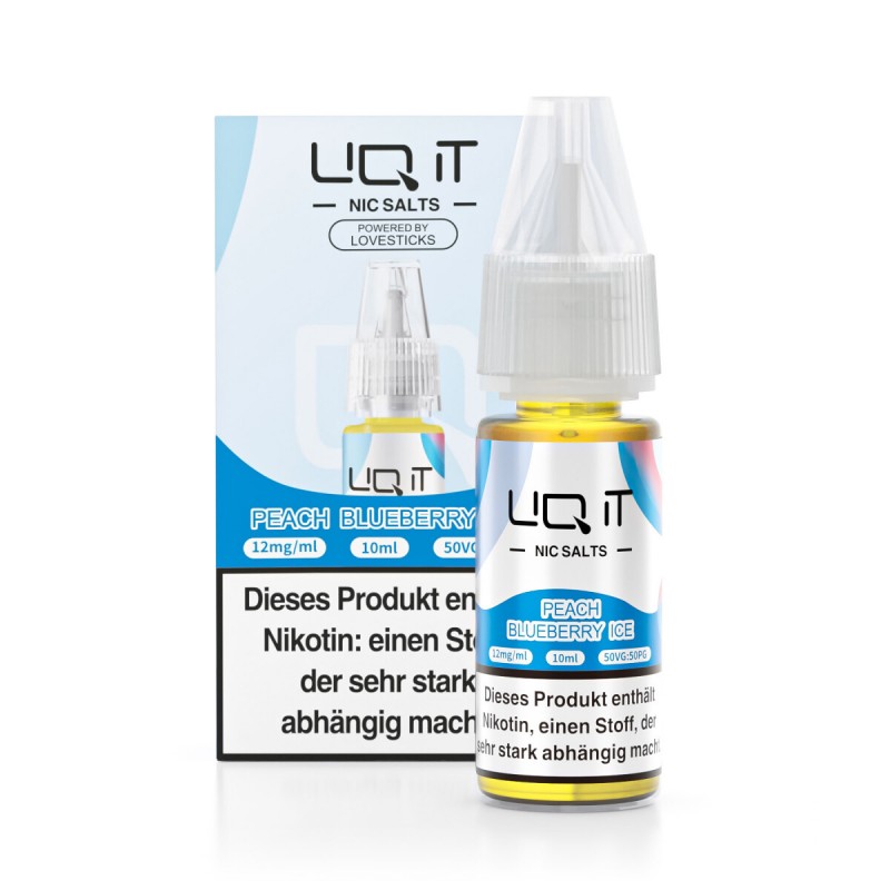 Lovesticks LIQ IT 10ml - Peach Blueberry Ice - 12m...