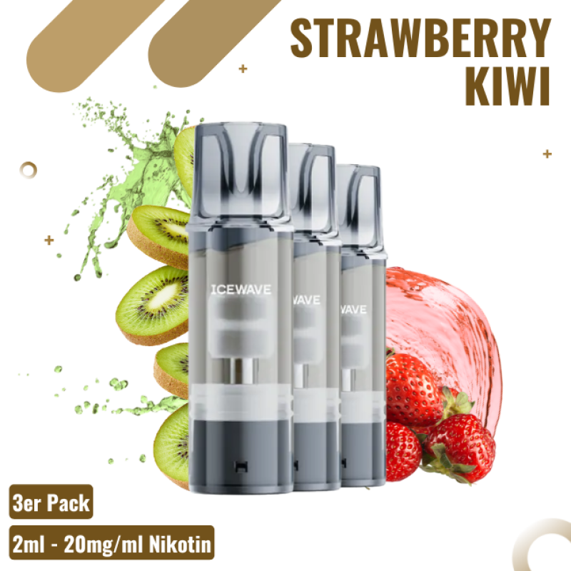 Icewave ELFA Pod - Strawberry Kiwi - 3er Pack