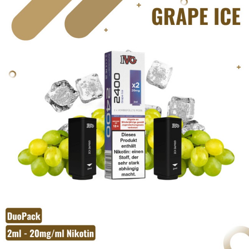 IVG 2400 Pod - Duo Pack - Grape Ice