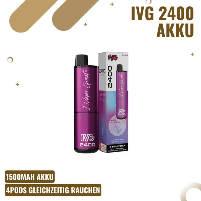 IVG 2400 Akku - Lila - Mehrweg Vape