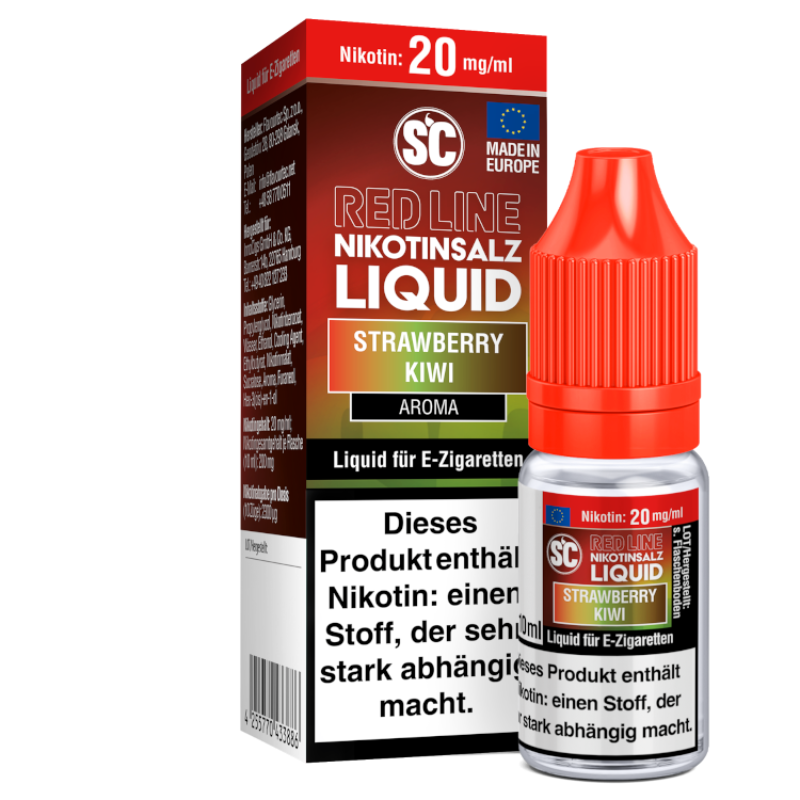 SC Liquid 10ml - Red Line - Strawberry Kiwi 20mg/m...