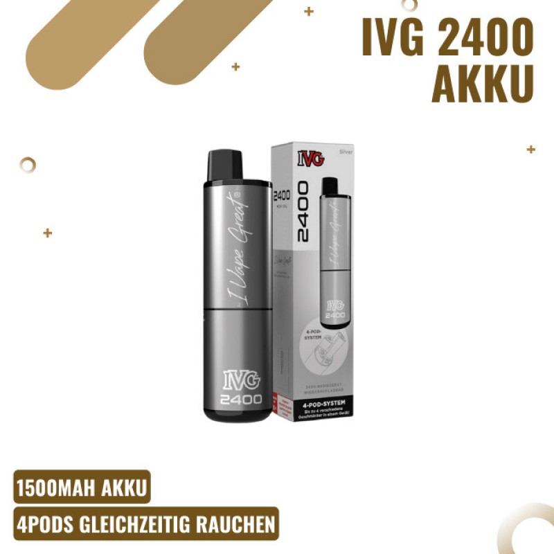 IVG 2400 Akku - Silber - Mehrweg Vape