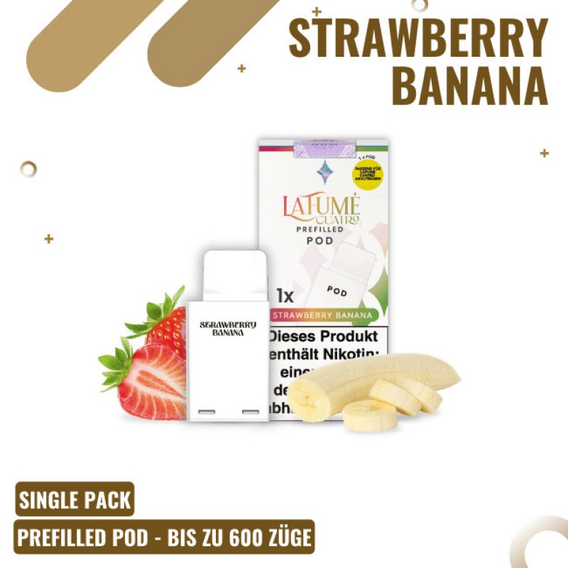 La Fume Cuatro - Pod - Strawberry Banana