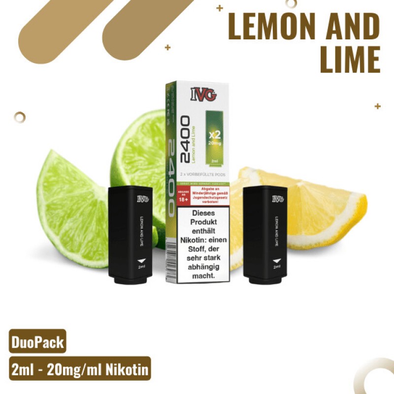IVG 2400 Pod - Duo Pack - Lemon and Lime
