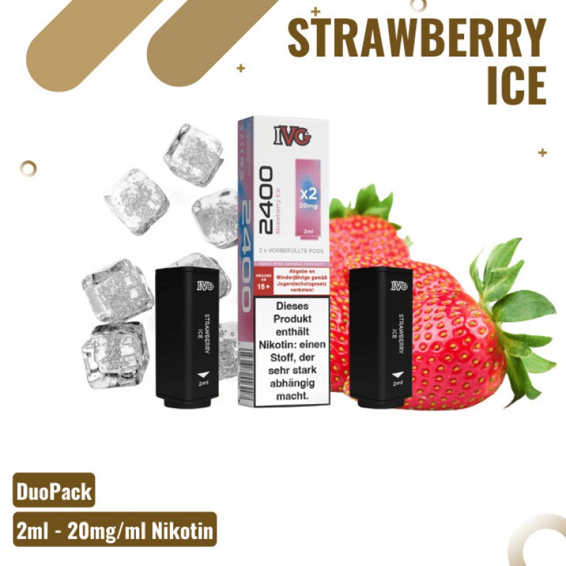 IVG 2400 Pod - Duo Pack - Strawberry Ice