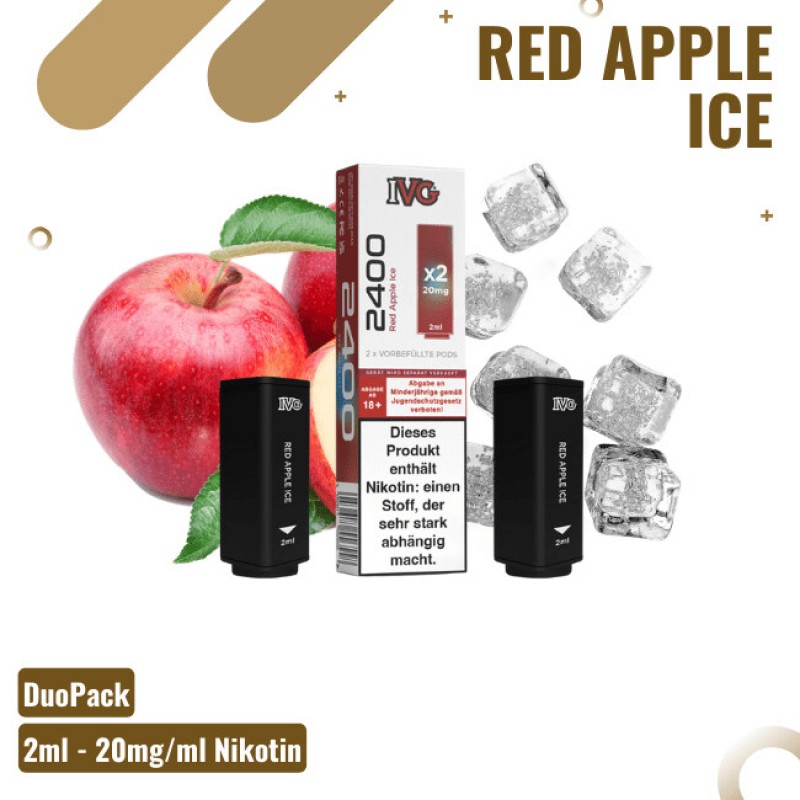 IVG 2400 Pod - Duo Pack - Red Apple Ice