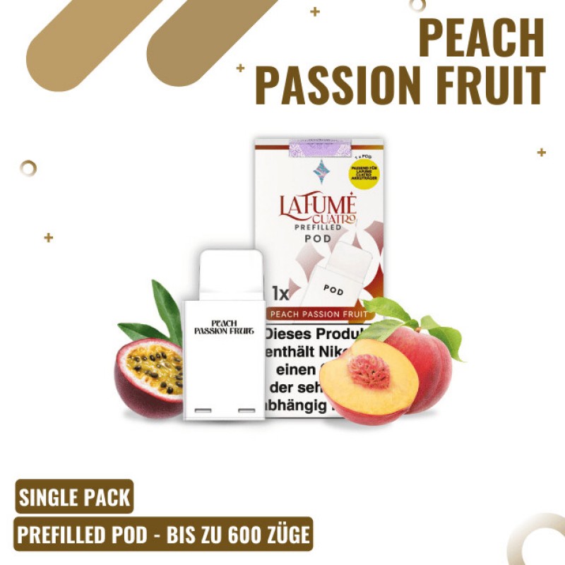 La Fume Cuatro - Pod - Peach Passion Fruit