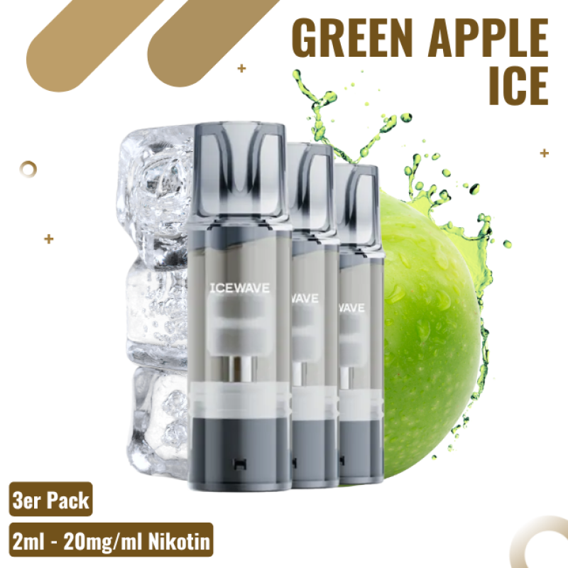 Icewave ELFA Pod - Green Apple Ice - 3er Pack