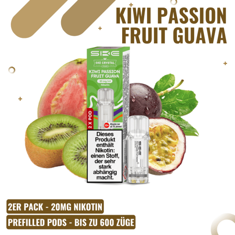 SKE Crystal Plus PODS - Kiwi Passion Fruit Guava -...