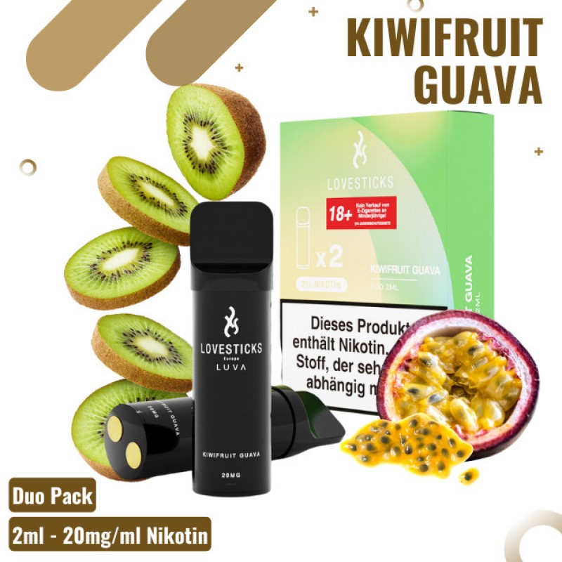 Lovestick Luva Pods - Kiwifruit Guava - 2er Pack -...