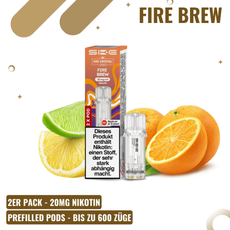 SKE Crystal Plus PODS - Fire Brew - 2er Pack - 20m...